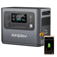 Station d'alimentation portable AFERIY P280 2800W et batterie d'extension P280-B 2048Wh LiFePO4 5600W à charge rapide, kit générateur solaire 1