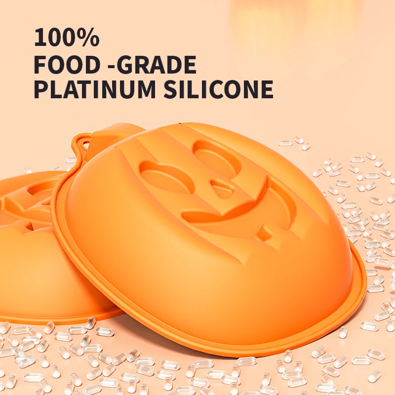3 pz stampo in Silicone stampo da forno di Halloween spaventoso zucca fantasma cappello teschio strega per gelatina di cioccolato cubo di ghiaccio torta biscotto biscotto  15