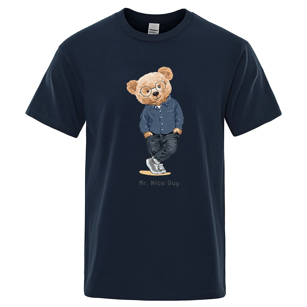 T-shirt homme gentleman teddy bear oversized en coton_voghion.com