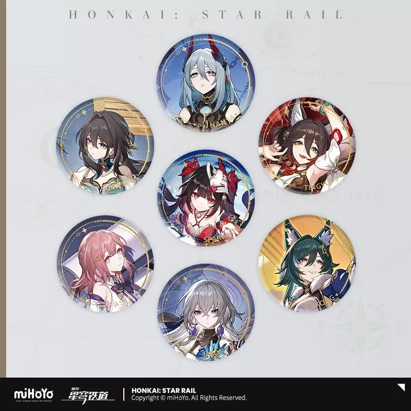 

Sunsyea Honkai Star Rail Official Merch miHoYo Original Authentic The Harmony Path Badge Asta Ruan Mei Tingyun Hanya Bronya