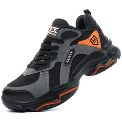 Men's Lightweight Breathable Steel Toe Safety Work Boots - Slip - Resistant and Comfortable Sneakers - 45 (Black - 1)