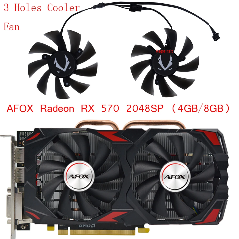 PLA09215B12H CF9015H12S GA92S2H ׷ ī  , AFOX Radeon RX 580 2048SP RTX 570 ȭƮ GPU ü, 2 /Ʈ