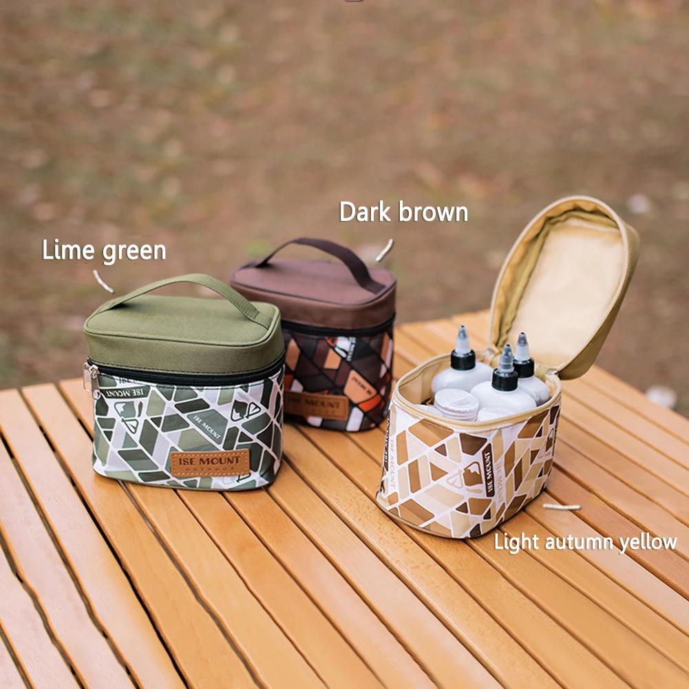 Seasoning Bottle Set Storage Bag Portable Camping Seasoning Dispenser Set Condiment Jars Organizer Travel BBQ Camping Supplies