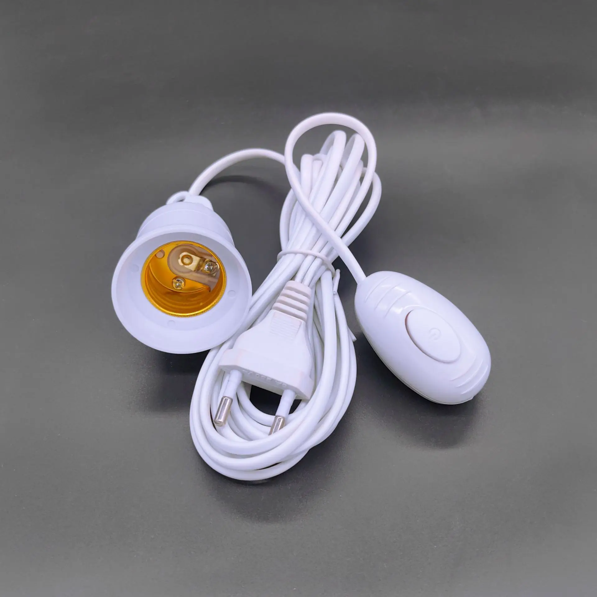 2/4/10m Lamp Bases Universal Plug Tent Bedroom Light LED Bulb Socket Adapter E27 Lamp Holder EU US Plug with On/Off Switch