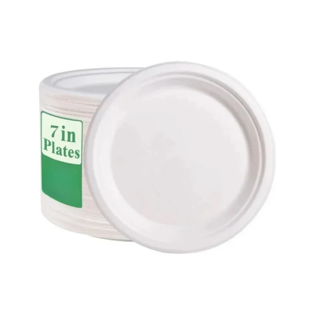 Piatti Bio Compostabili di colore bianco
