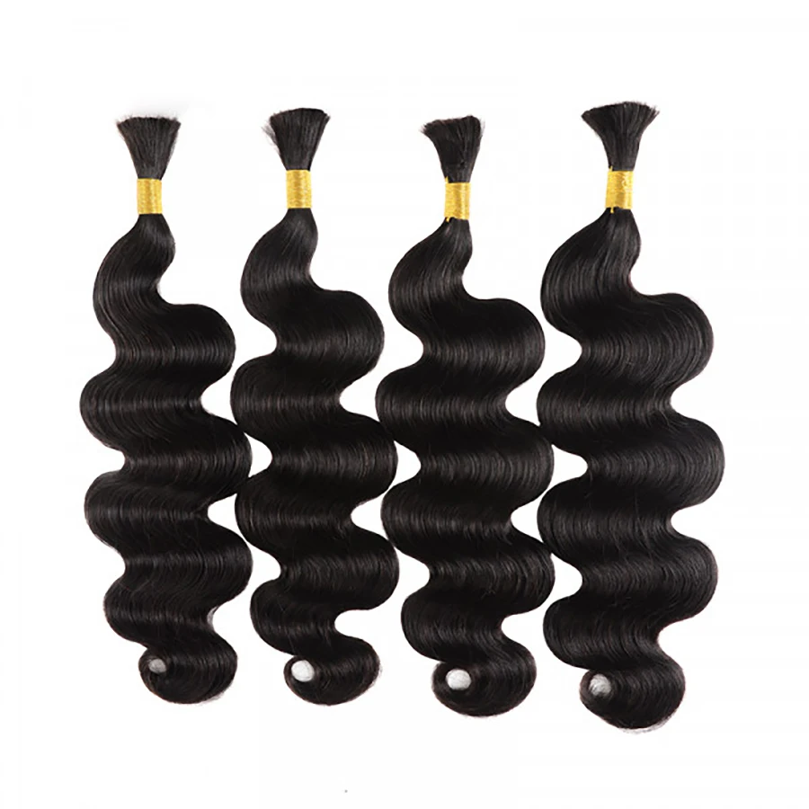 Human Braiding Hair Body Wave Bulk Human Hair For Braiding No Weft 10A Brazilian Curly Human Hair Extensions For Boho Braids 5