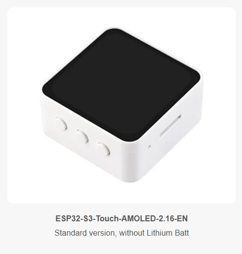 ตัวเลือกสินค้า ชุดพัฒนา IoT ESP32-S3 หน้าจอ AMOLED 2.16 นิ้ว ครบครัน