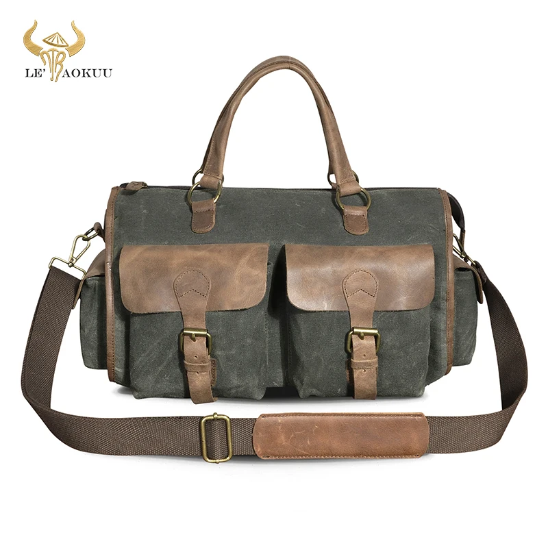 

Canvas + Quality Leather Designer Travel Business Briefcase Heavy Duty Laptop Bag Attache Portfolio Tote Bag For Men Male 1097