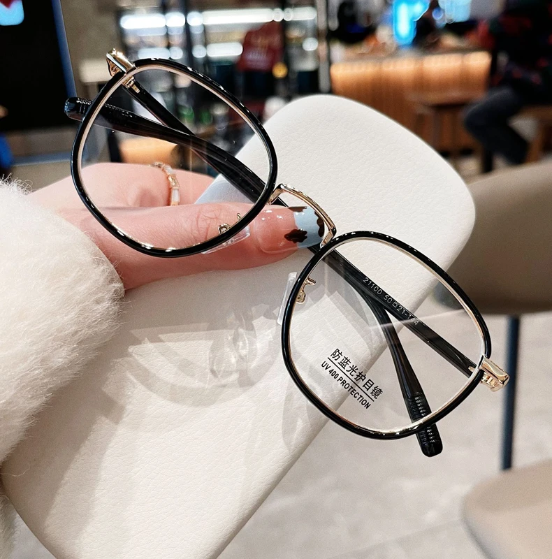 Retro Quadratische Frauen Brille Rahmen Mode Ultra Licht Optische Brillen Rahmen Männer Klare Linse Brillen – Detail 3