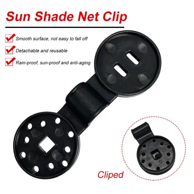 Kerek Napsütéses Nettó Klip Műanyag Rögzített Csat Elleni Madárháló Leválasztható Nem Csúszás Felszerelés Kertészeti Kiegészítők - Image 3