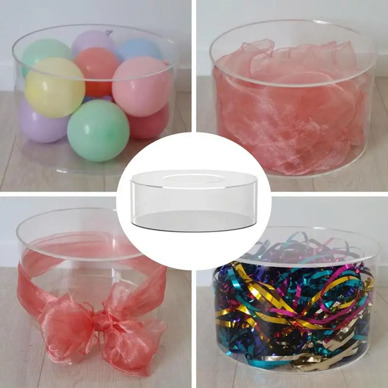 Support à Gâteau Transparent Qaautor - Acrylique 15x15x5cm - Rechargeable Pour Décorations - Mariage/anniversaire