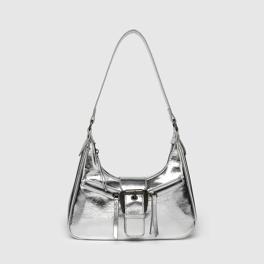 Borsa a tracolla da donna, piccola borsa punk Hobo Y2K con