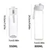 Portable Plastic Water Bottle Sports Fitness Large Capacity Transparent Cup with Tea Compartment Outdoor Anti-drop Water Bottle 5