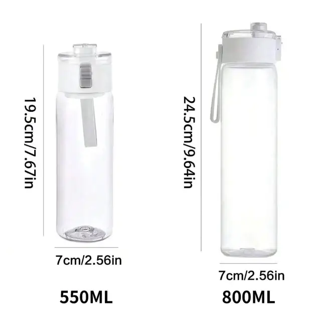 Portable Plastic Water Bottle Sports Fitness Large Capacity Transparent Cup with Tea Compartment Outdoor Anti-drop Water Bottle 5