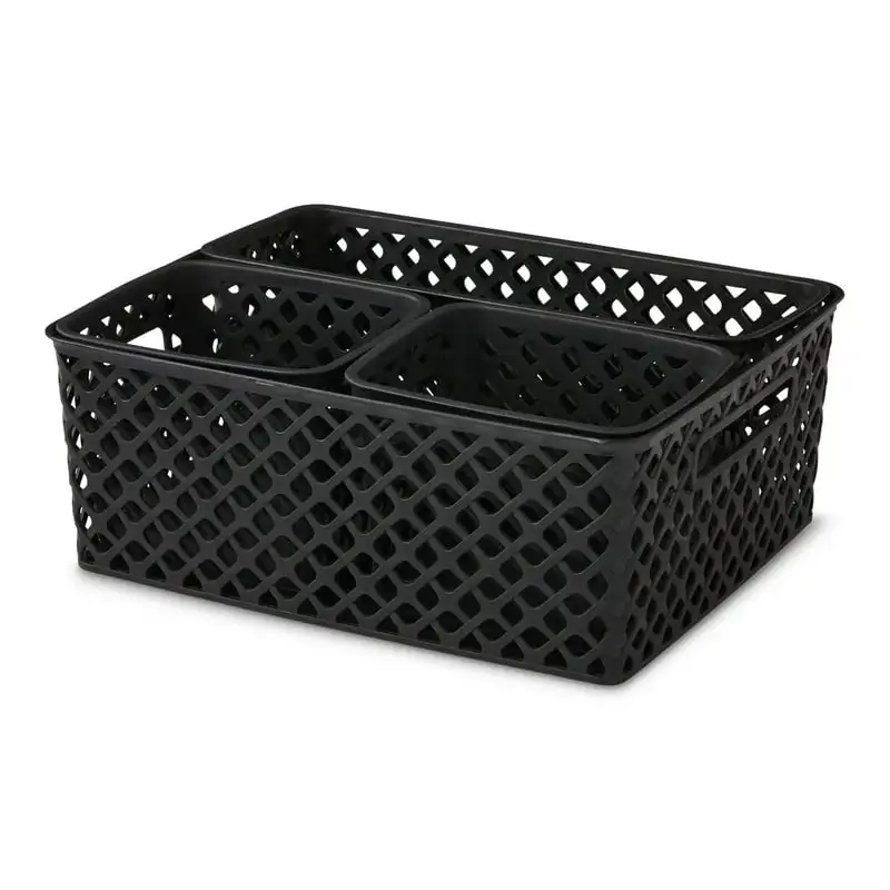 Decorative Storage Basket, Black Small basket organizer Cute