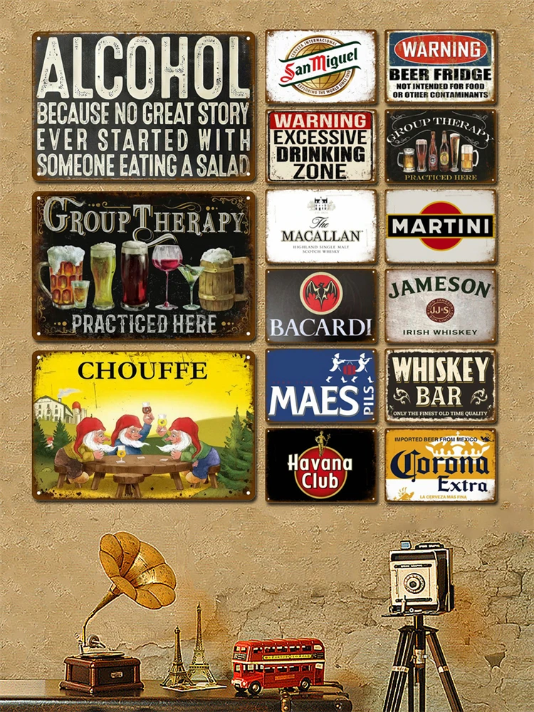 Hause Bier Marke Plaque Vintage Wein Zinn Zeichen Metall Zeichen Dekorative Plaque Wand Dekor Pub Küche Bar Mann Höhle Club Dekoration – Detail 3