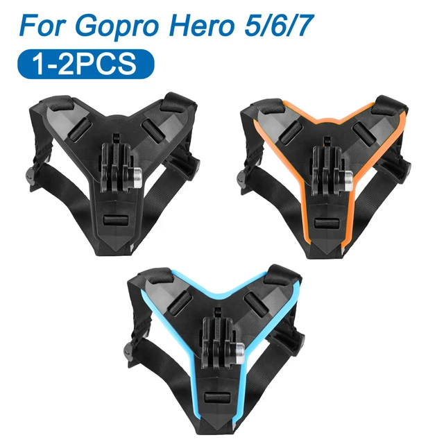 Support de mentonnière pour casque de moto, pour GoPro Hero 5/6/7, caméra  de sport d'action, support intégral du visage, accessoire de moto