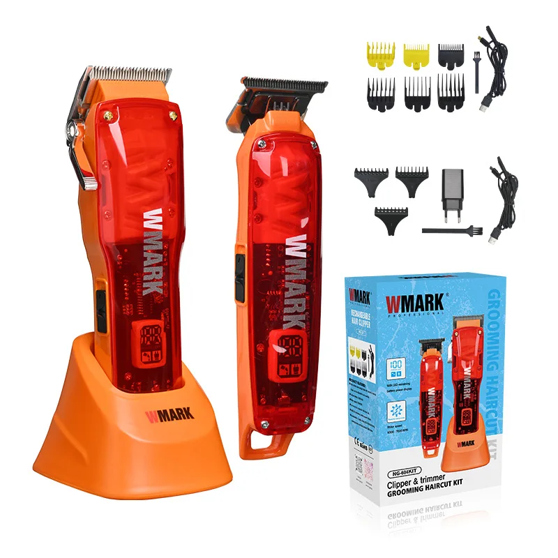 new-2-in-1-hair-trimmer-kit-wmark-ng-604-professional-hair-clipper-7000rpm-6500rpm-with-led-display，with-charge-stand