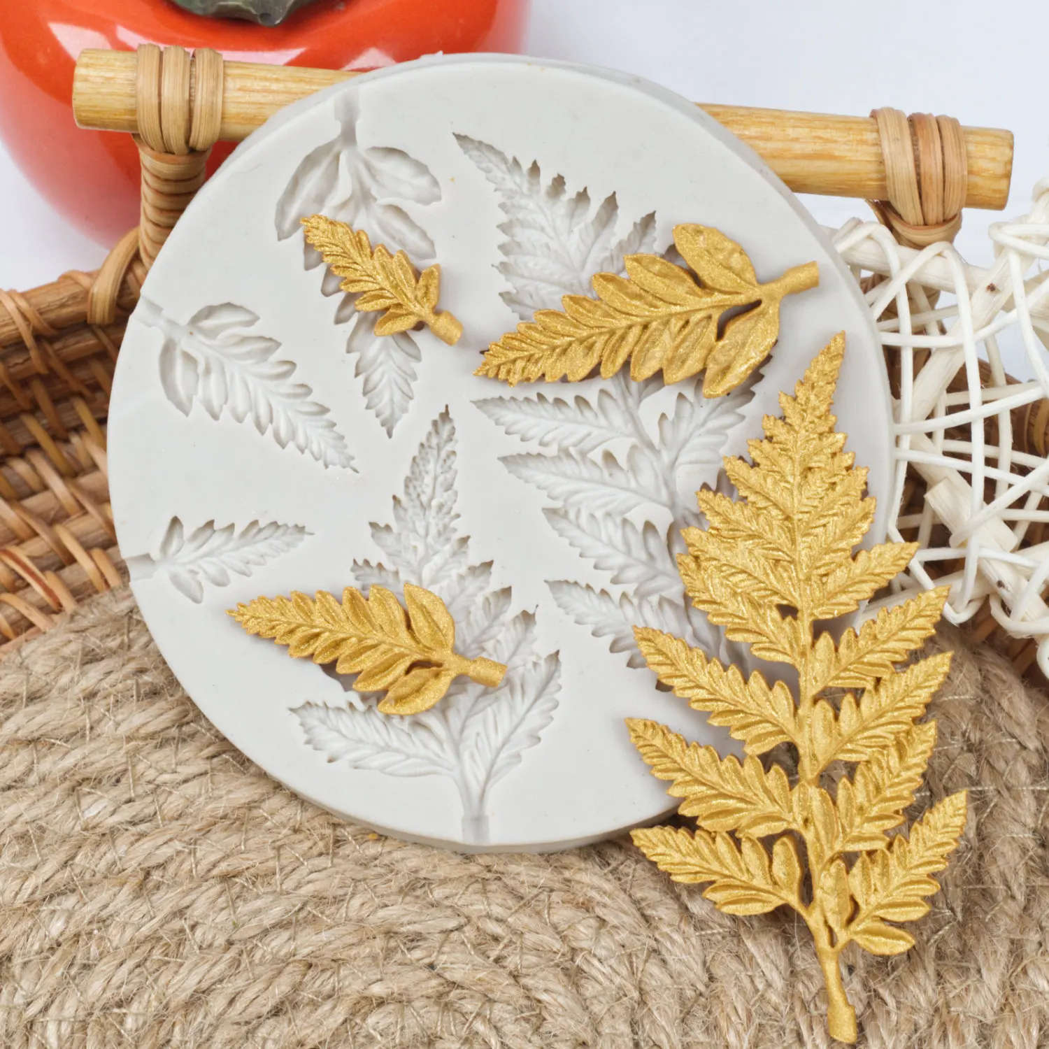 

Mimosa Flower Leaf Fondant Cake Silicone Beautiful Flower Wedding Baking Mold Mousse Sugar Craft Icing Mat Pastry Tools