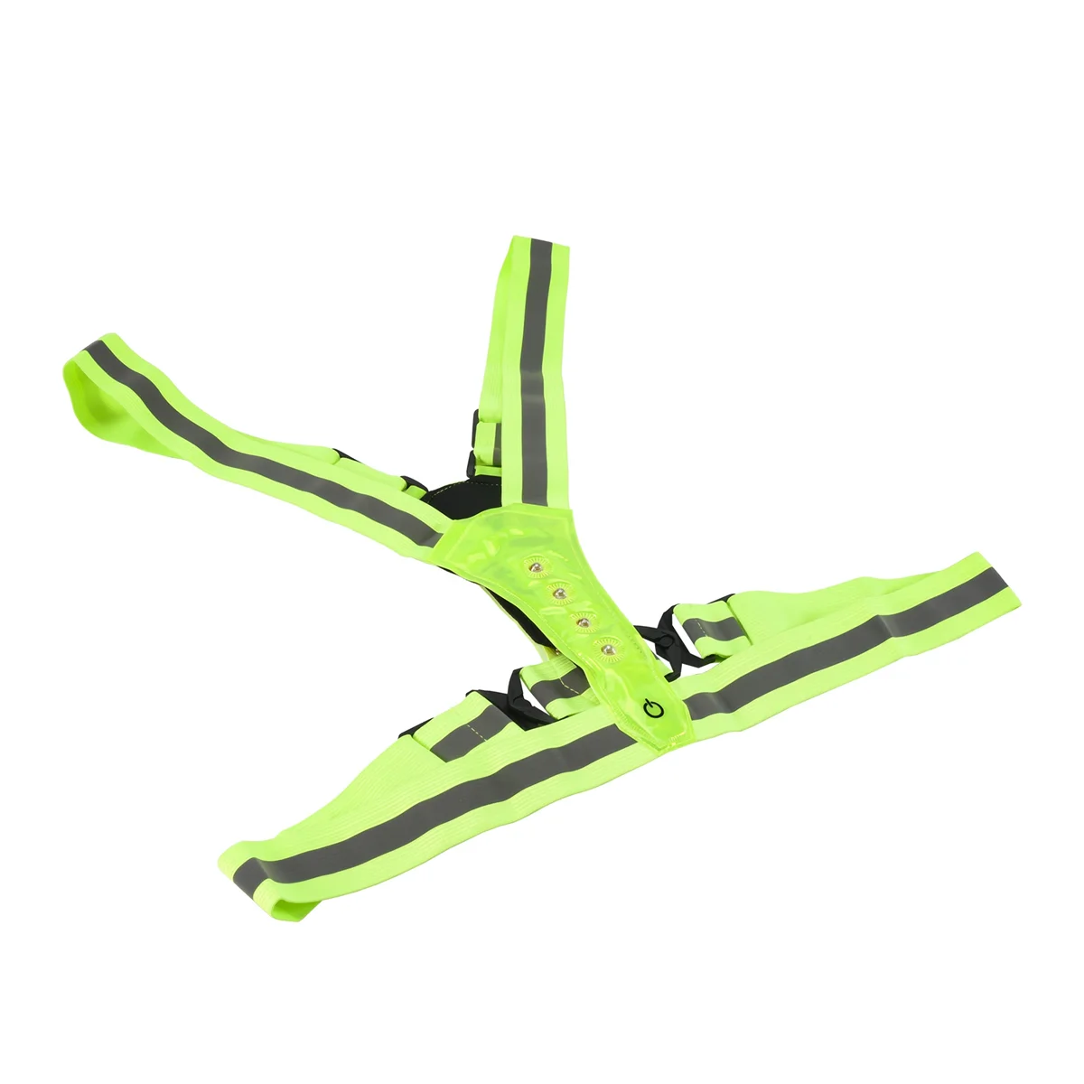 

Reflective Vest,Adjustable,High Visibility Vest,Safety Vest with 8 LED Lamps, High Visibility for Jogging Running Green