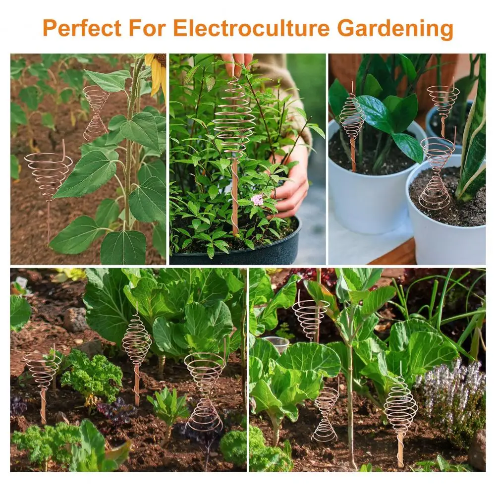 Pure Copper Wire Electroculture Gardening Set Enhance Plant Growth Coil Winding Jig for Indoor And Outdoor Gardens