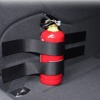 4Pcs/set Car Trunk Organizer Magic Tape Fire Extinguisher Storage Belt Auto Tools Tidying Fixing Elastic Straps Car Organizer 1