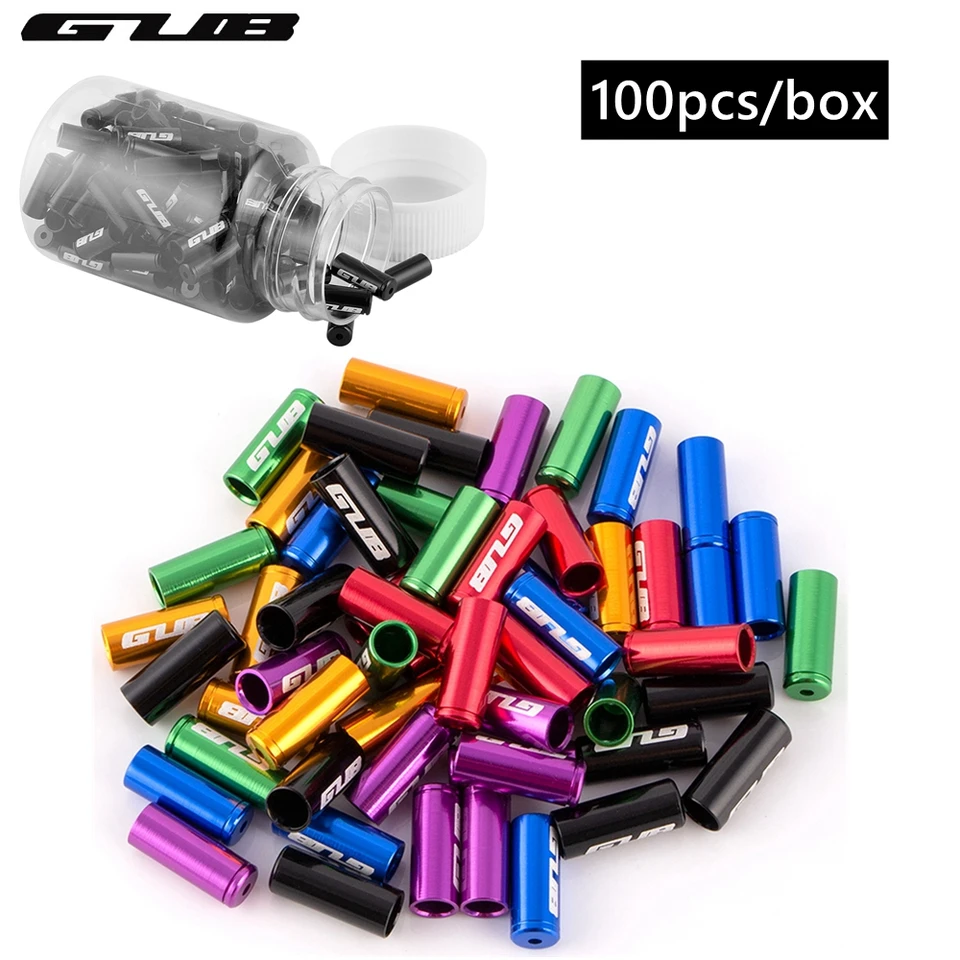 100 Terminali Per Guaina Cambio Bici In Plastica Nera – Diametro 4mm, Universali, Adatti Shimano, MITSTOCKS