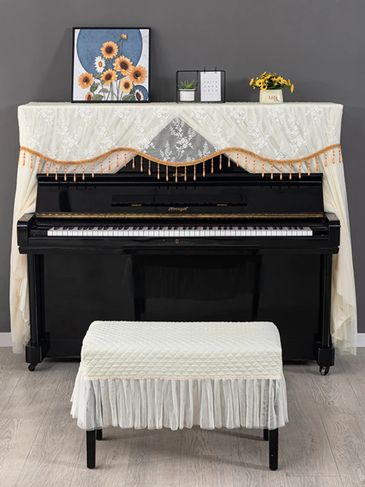 *Girl princess piano dust cover lace full cover