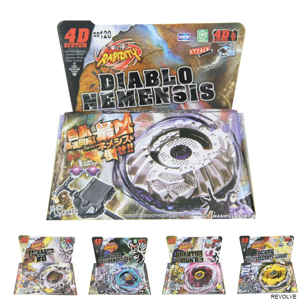 B-X Toupie Burst Beyblade Metal Fusion Rapidness Spinning Top Metal Fight Bb-120 Proto Nemesis/Prototipo Nemesis