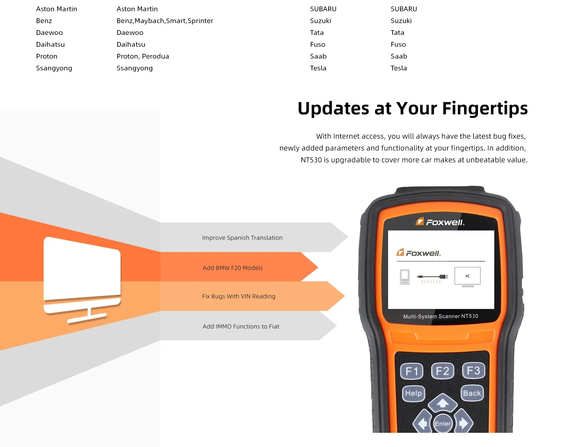 Foxwell NT530 マルチシステムスキャナー　ポルシェ Amazon.co.jp: FOXWELL NT530 ポルシェマルチシステム OBD2 診断