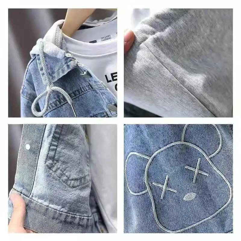 Children's denim jacket coat kids jackets kids coats for boy girl hooded baby spring autumn