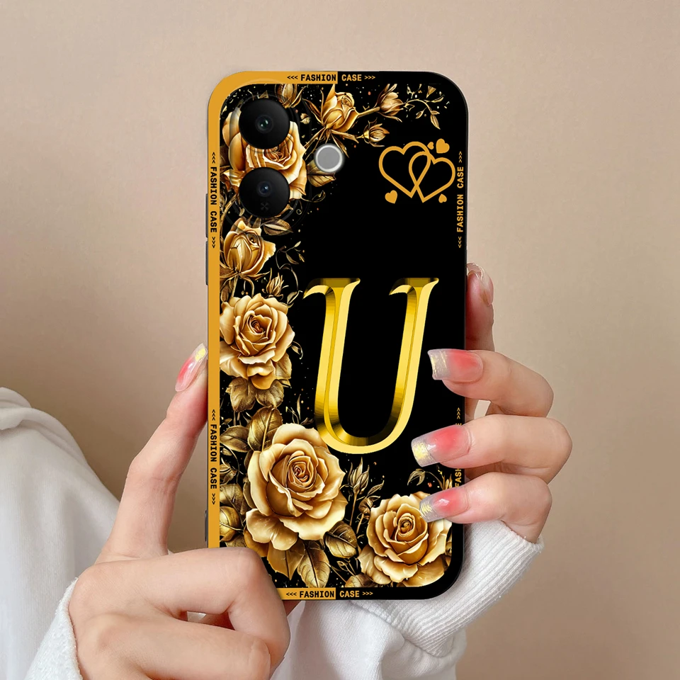 Elegant Flower Letter Design Phone Case - Beautiful Simplicity Collection