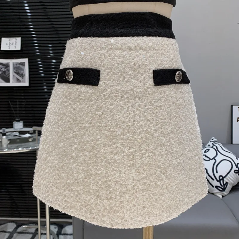 White Sequins Mini Skirt Chanel