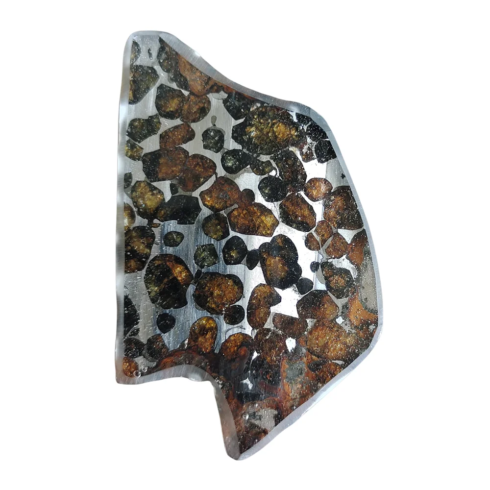 

26.2g SERICHO Natural Olivine meteorite slices Collection of olivine meteorite materials - from Kenya - TA351