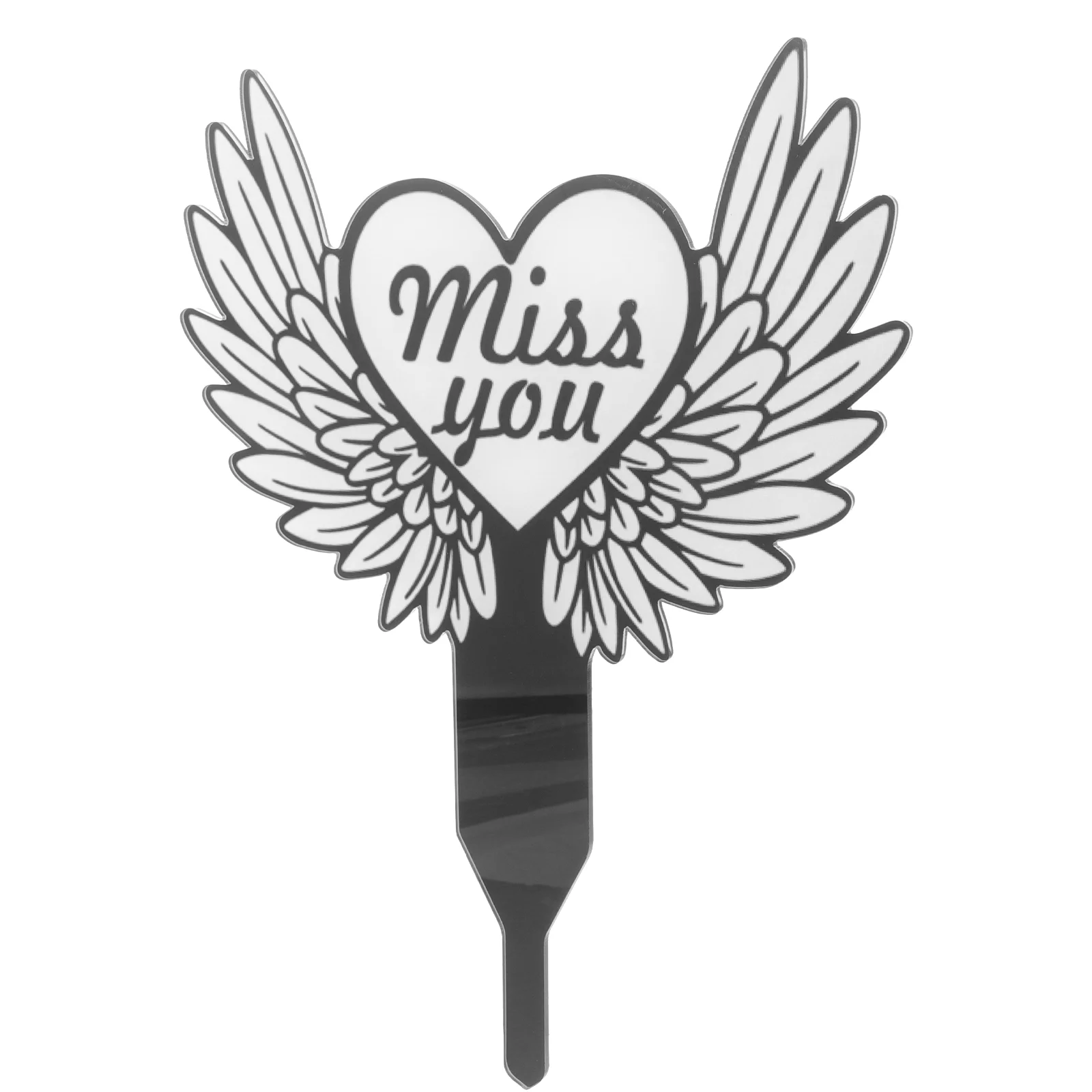 

Cross Memorial Pile Sympathy Sign Tombstone Garden Ornament Winged Angel Grave Plaque Marker