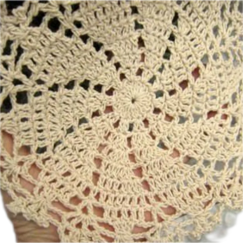 Handmade Crochet Tablecloth Nice Hand Crochet Dinner Round Table Cloth 100% Cotton Many Size Available 6