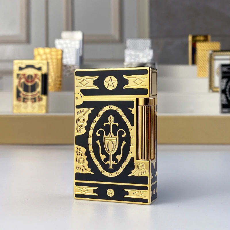 

Encendedor de gas vintage para cigarrillos, carcasa de latón de sonido brillante, a prueba de viento, regalo para hombres, nuevo