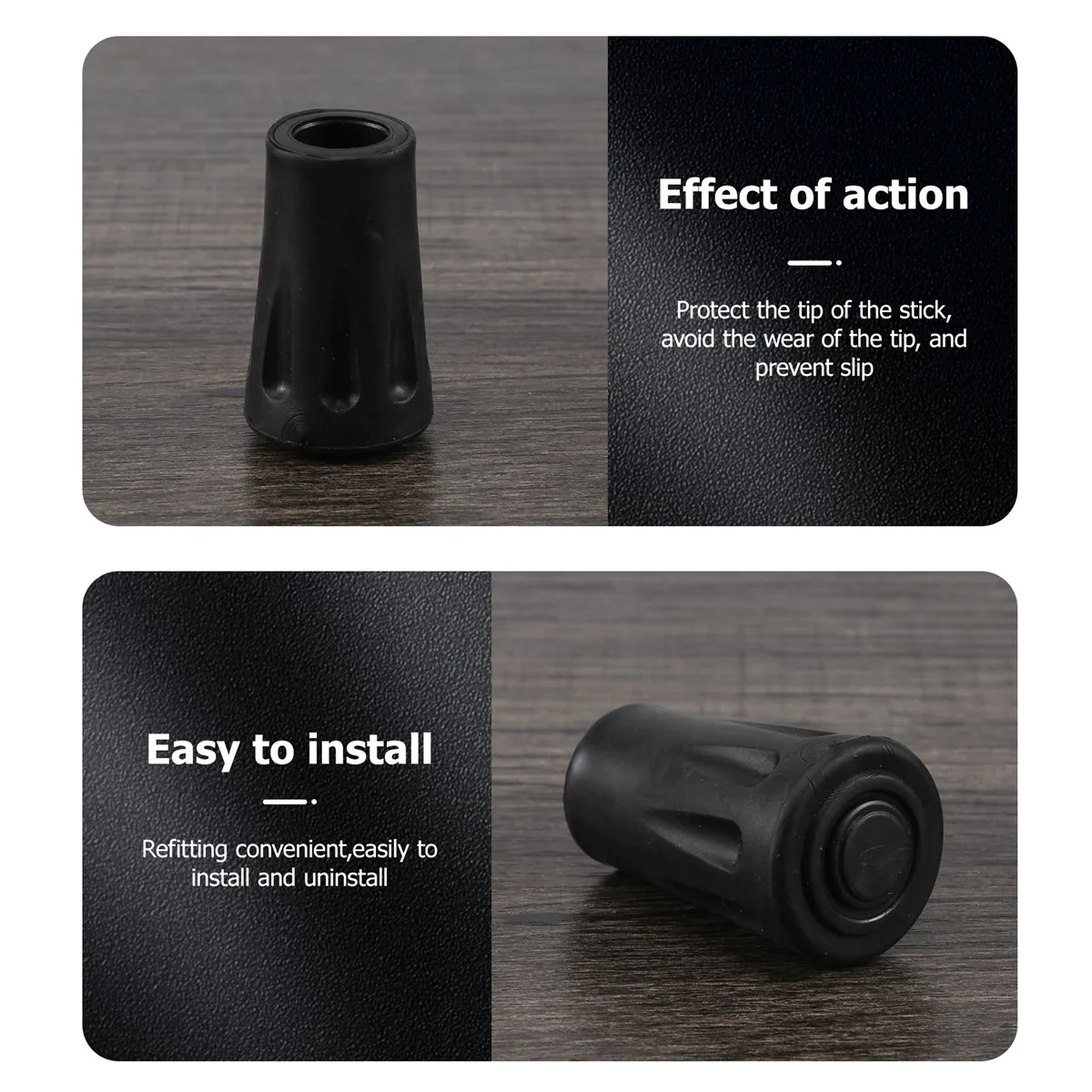 Replacement Rubber Tips End for Hiking Stick Walking Trekking Poles 4cm 4 pcs