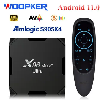 듀얼 와이파이 BT HDR 울트라 TV 박스, 안드로이드 11, 암로직 S905X4, 쿼드 코어, 4GB, 64GB, AV1, 8K 미디어 플레이어, 셋톱 박스, X96 MAX Plus, 2GB, 16GB