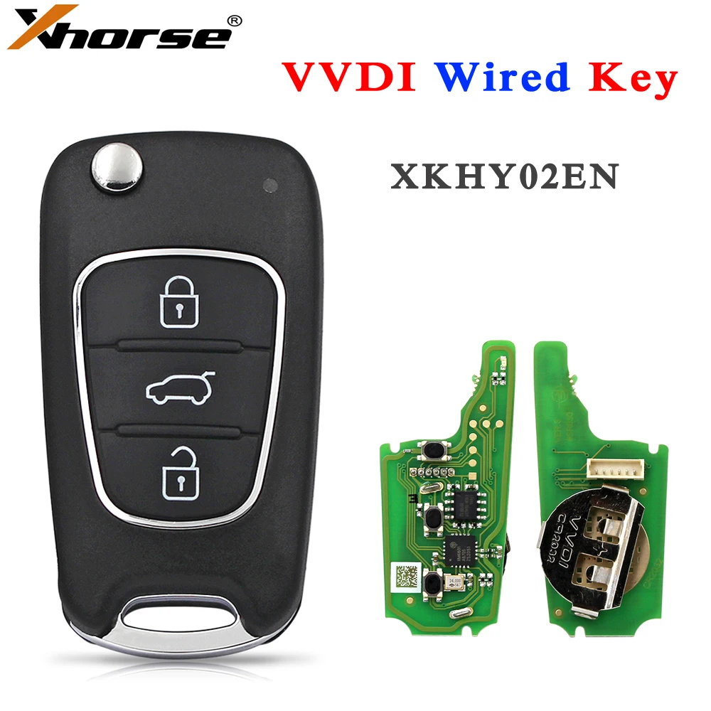 

Xhorse XK Series XKHY02EN Universal Wire Remote VVDI Car Key for VVDI2 / VVDI Mini / Key Tool Max for Hyundai Style