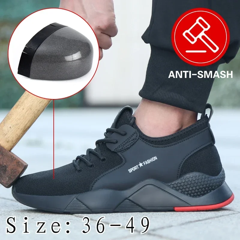 thumbnail: Werkschoenen Unisex – Veiligheidsschoen Met Stalen Neus, Antislip En Lichtgewicht (zwart, Maat 36)