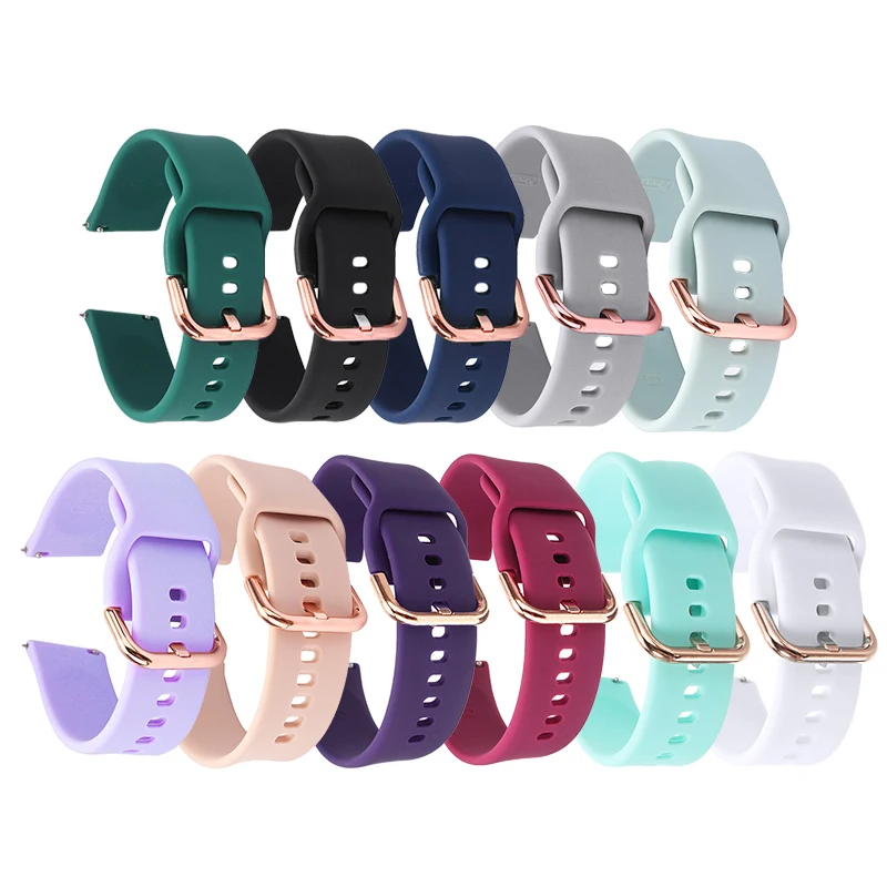 

Replacement Watchbands For Samsung Galaxy Watch Active 2 Smart Watch Silicone Band Colorful Adjustable Sport Strap For Men Women