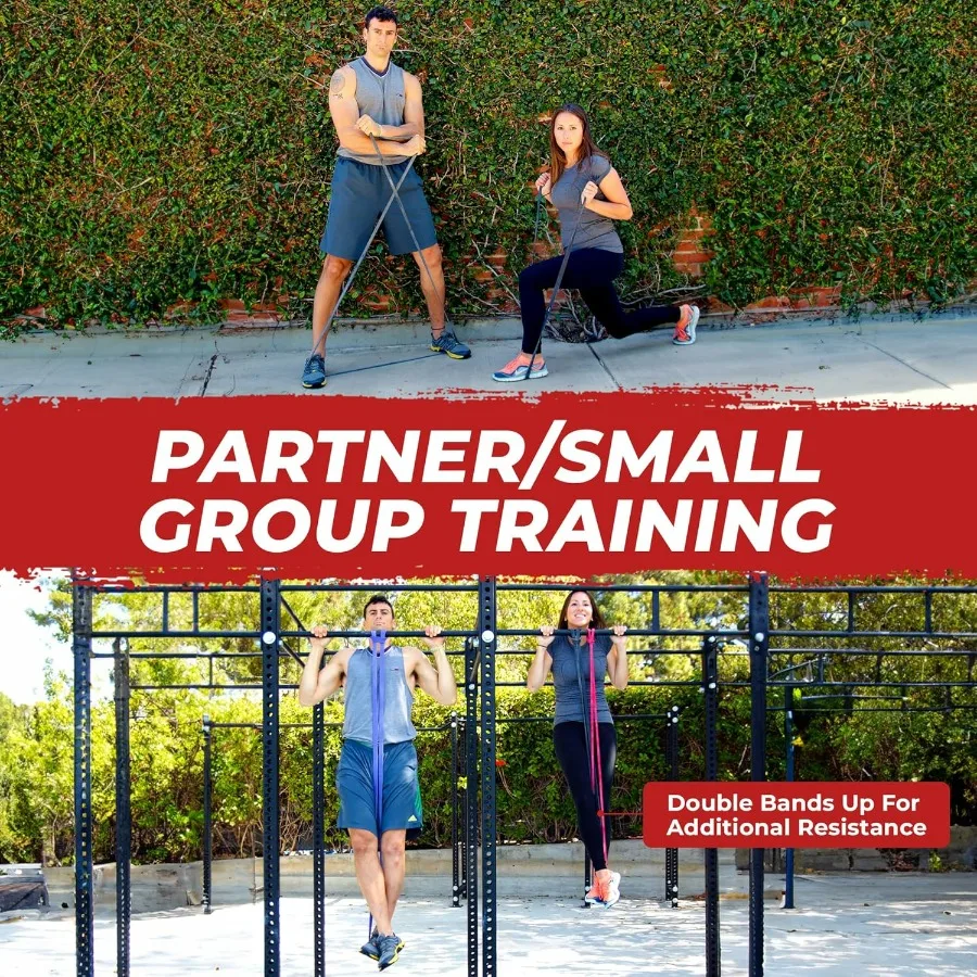 Resistance Bands Workout Kit | Exercise Bands, Door Anchor, Handles, Carry Bag, Straps | Resistance Training, Physical Therapy