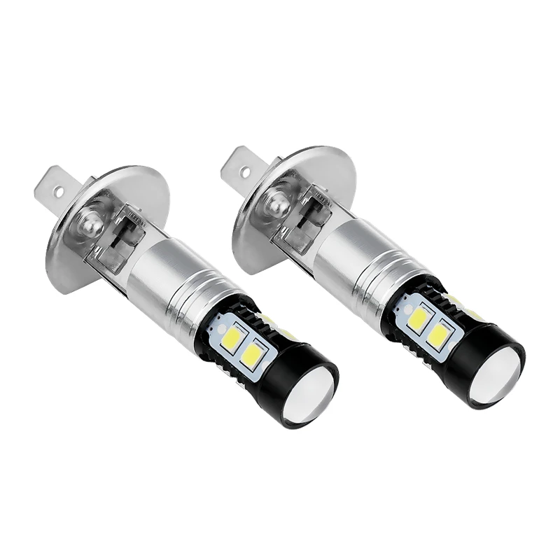 2Pcs H1 6000K Super Bright White LED Headlight Bulb Kit High-Beam Replacement Auto Fog Lamp Driving Daytime Running Light