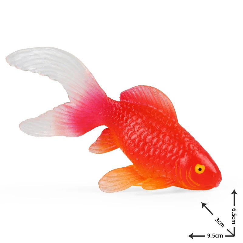 Figurines de poisson rouge koi, modèles de Simulation de la vie