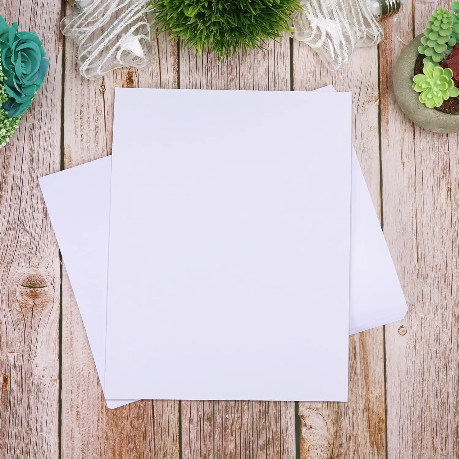 Photo Printing Paper Photo Paper 50 Sheets Double Sided 8.3x11.7 Inch 32lbs 120GSM Compatible with Inkjet Printer