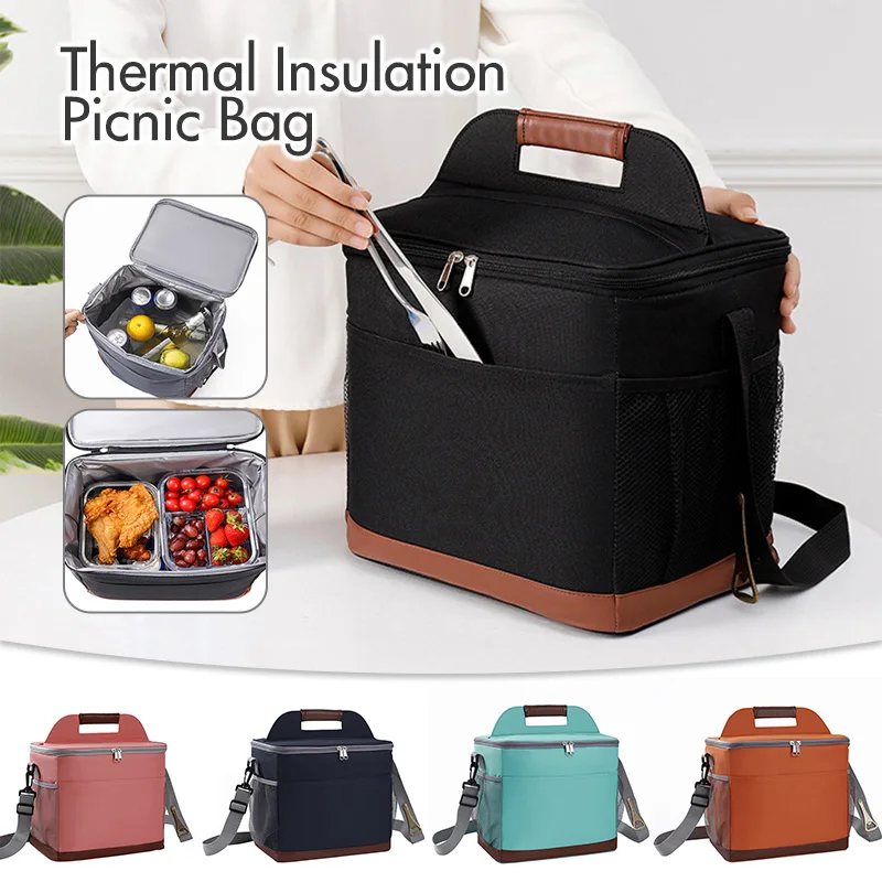 Bolsa de almuerzo portátil para el trabajo, bolsa térmica de comida,  duradera, aislante, organizador de paquetes de hielo, cesta de Picnic,  bolsas ecológicas - AliExpress