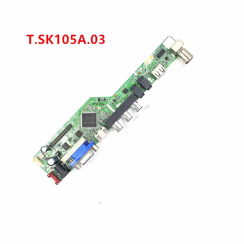 T.SK105A.03 Universal LCD TV Controller Driver Board V53 Analog TV Motherboard