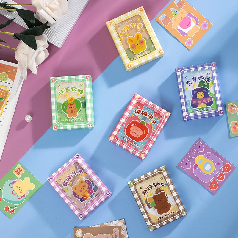 60 Sheets Stupid Sweet Bear Series Box Stickers Cute Animal Labels Decor  Phone Laptop Accessories Scrapbooking Diary Collage