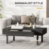 Wooden Retro Living Room Side Table with Underneath Storage and Solid Framework 5